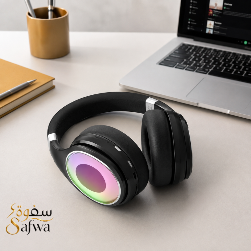 سماعات ألعاب فوق الأذن من Safwa Store مع وسائد أذن مريحة ومبطنة