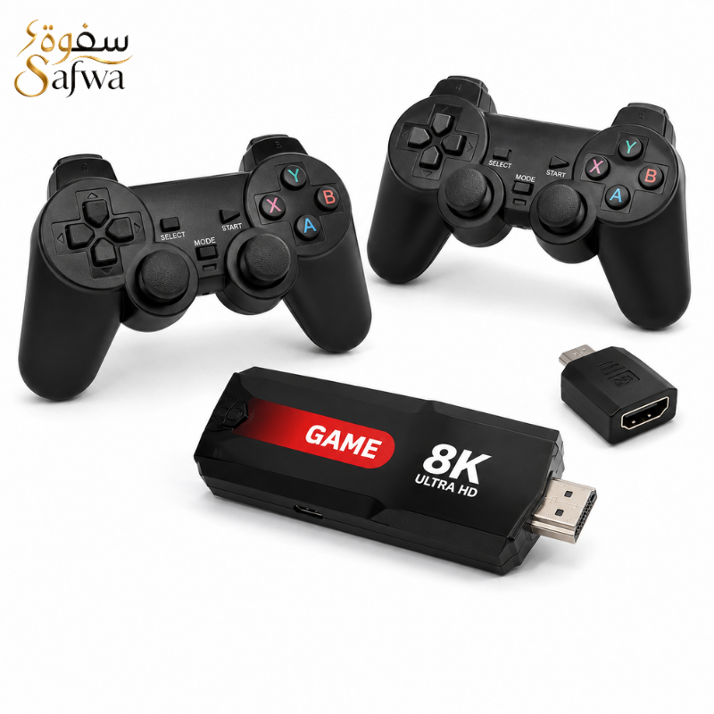 وحدة ألعاب كلاسيكية من Safwa Store مع ذراعَي تحكم للألعاب متعددة اللاعبين